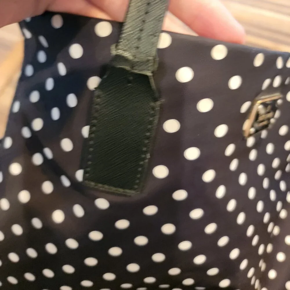 KATE SPADE Polka Dots Blue & White Nylon Adaira Baby Diaper Bag